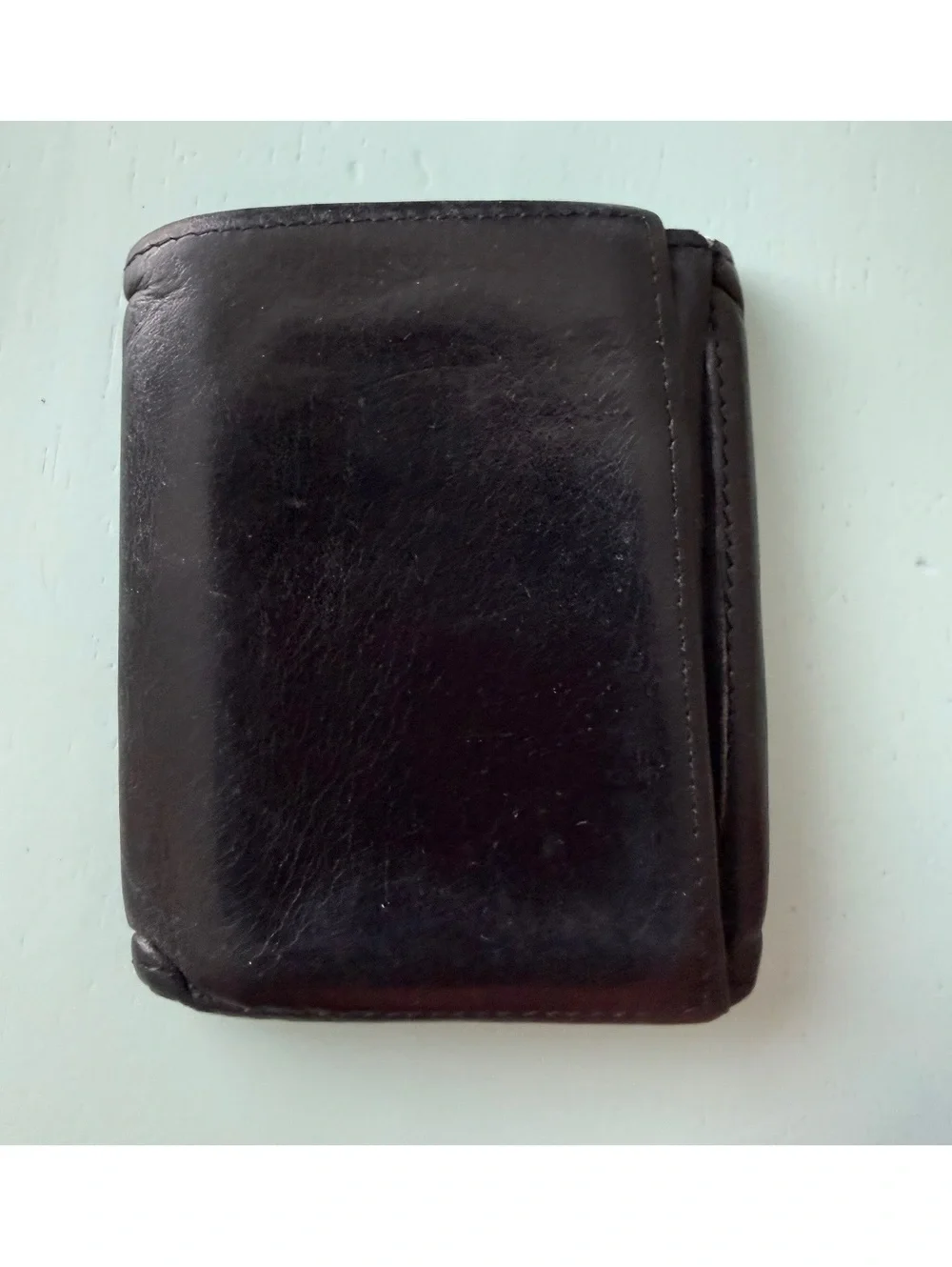 Bosca 1911 Black Leather Tri-Fold Wallet with Card Slots